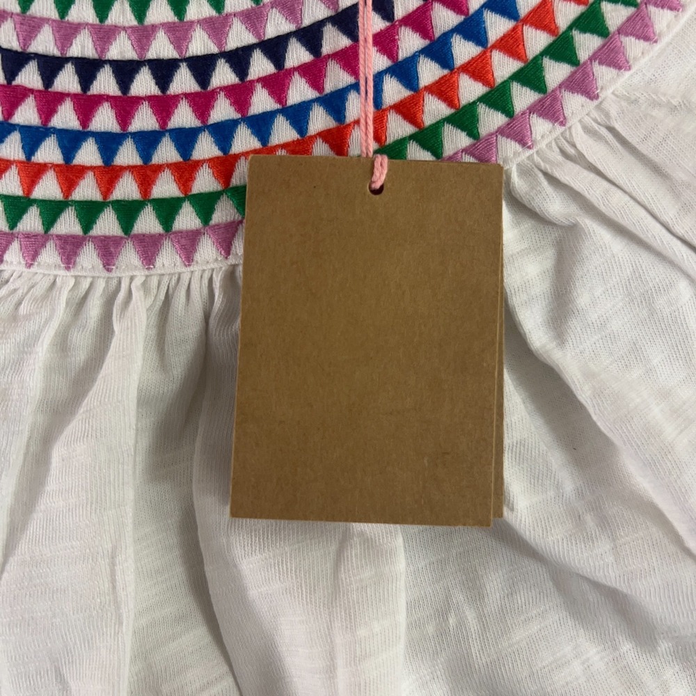 Boden Womens Size 10 White Eleni Embroidered Neckline Cotton Dress NWT *No Belt* - Picture 10 of 12